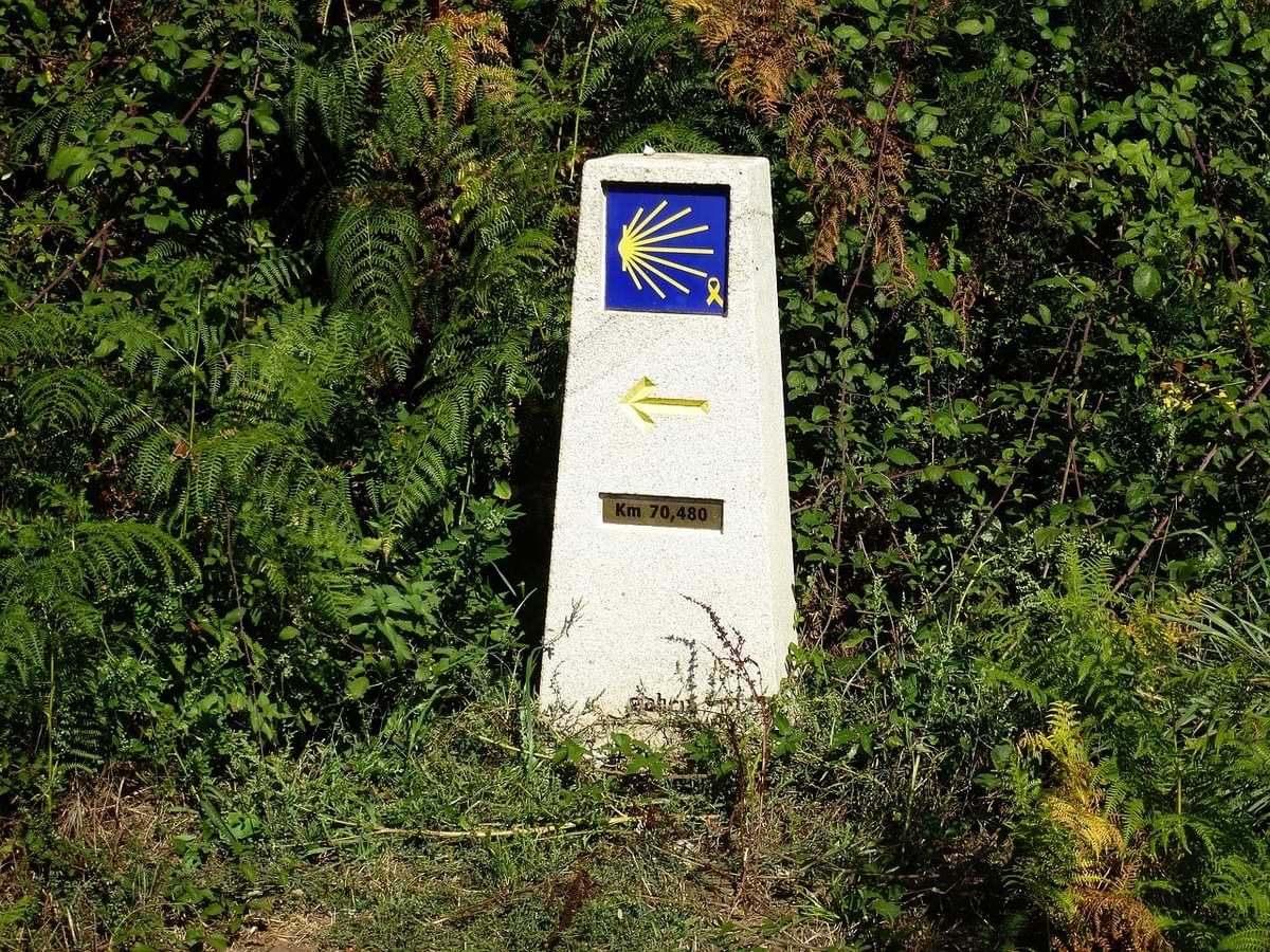 jakobsweg muschel stein hinweis weg nach santiagos.jpg
