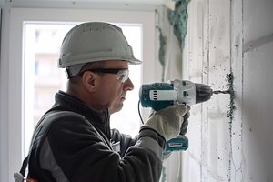 bauarbeiter saniert betonwand bohrer loch in die wand.jpg
